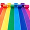 Rainbow Satin Ribbon 87.5 Yds × 2 Inch Wide Colorful Ribbon 8 Rolls Assorted Bulk Ribbons Set for Gift Wrapping DIY Crafts Tassel Garland Fiesta Party Classroom Outdoor Ribbon Decorations
